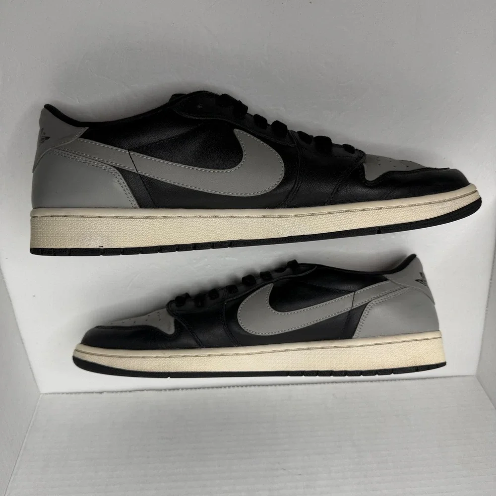 Nike Jordan 1 Retro Low OG 'Shadow' Mens 14 Black Grey 705329-003 2015